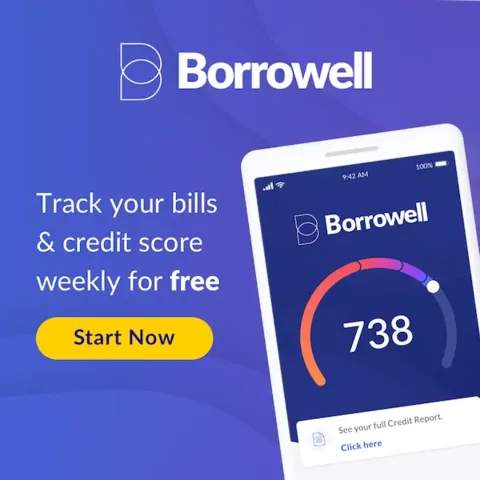 Borrowell — Track your bills and credit score weekly for free. Start now.