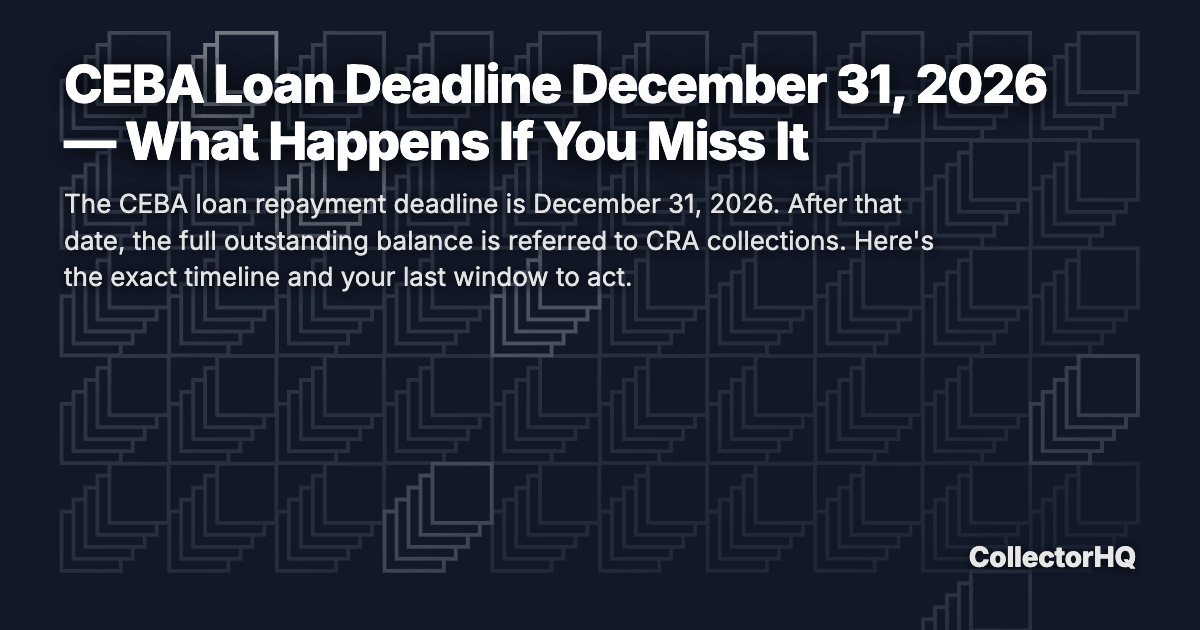 CEBA Loan Deadline December 31, 2026 — What Happens If You Miss It