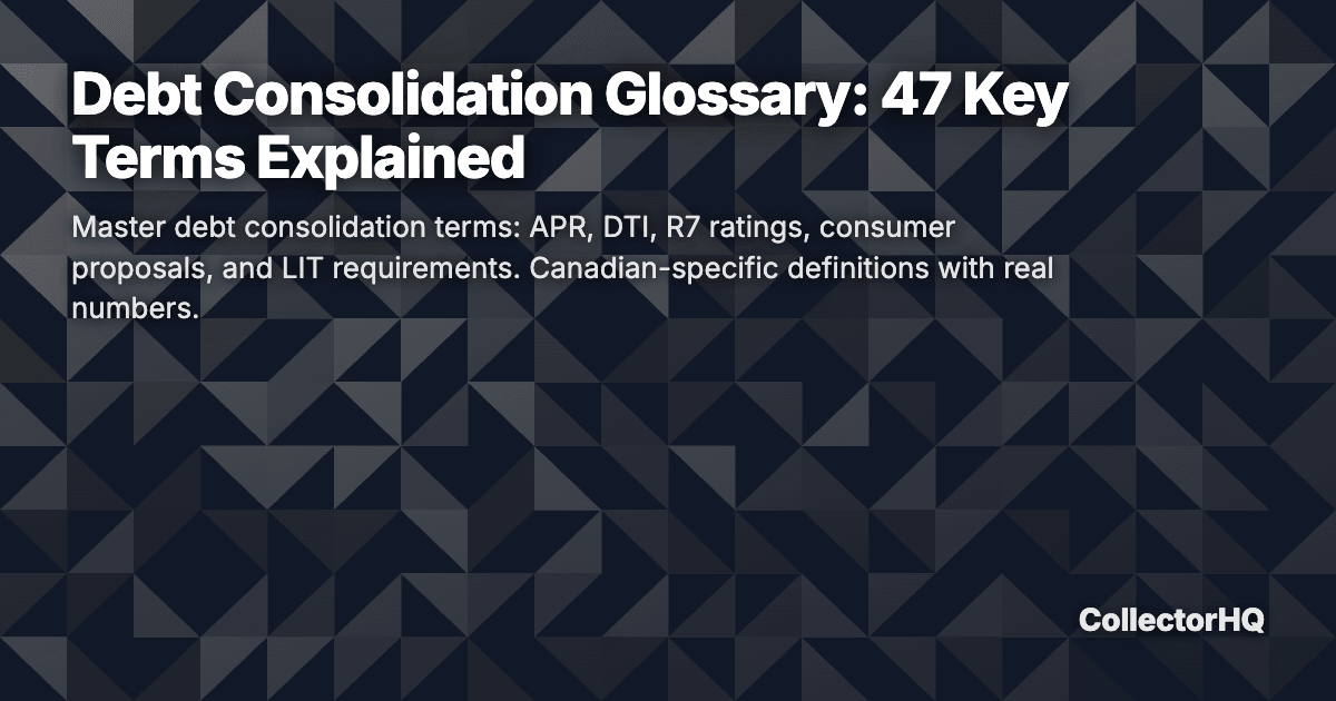 Debt Consolidation Glossary: 47 Key Terms Explained