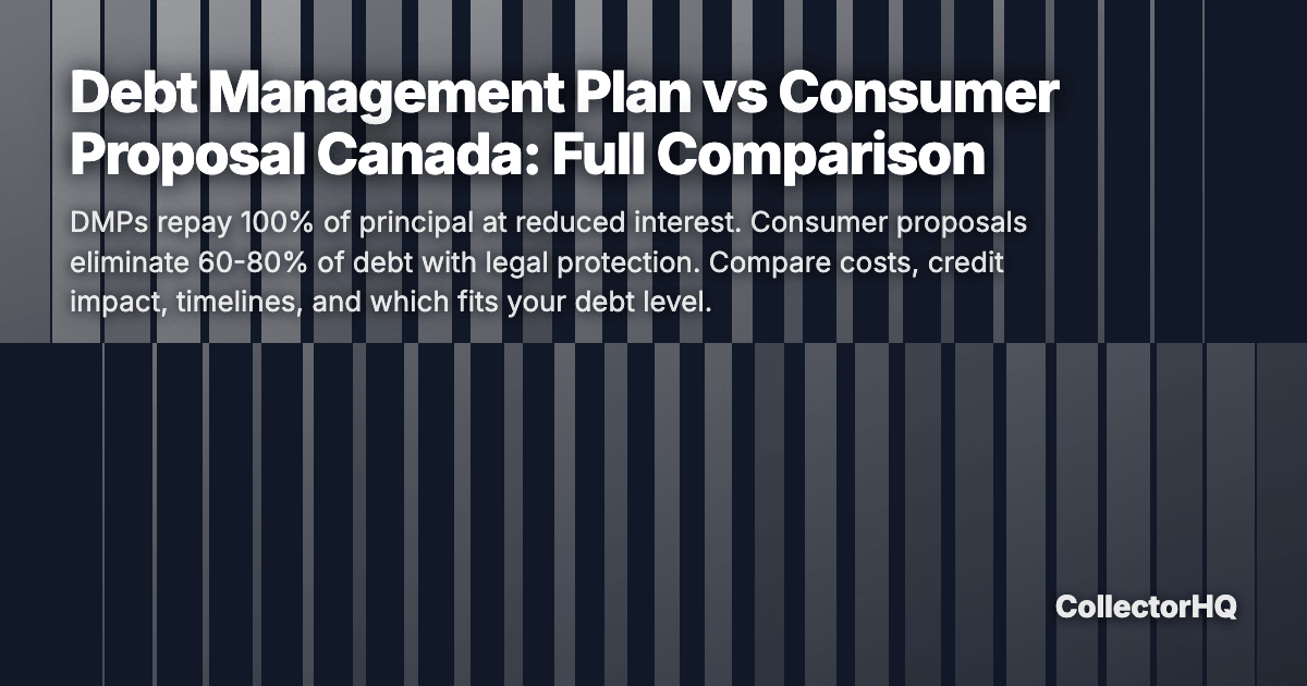 Debt Management Plan vs Consumer Proposal Canada: Full Comparison
