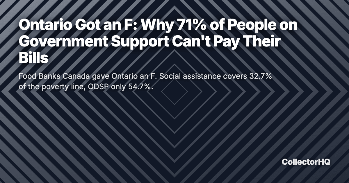 Ontario Got an F: Why 71% of People on Government Support Can't Pay Their Bills