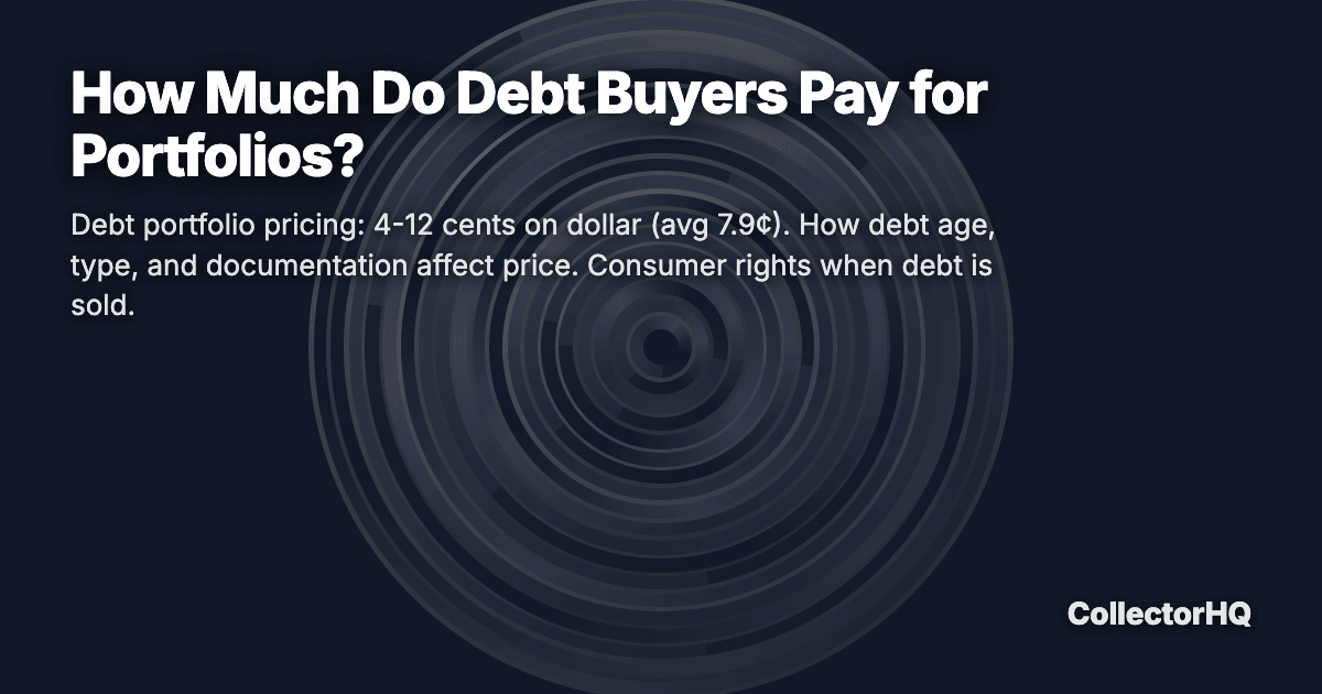 How Much Do Debt Buyers Pay for Portfolios?