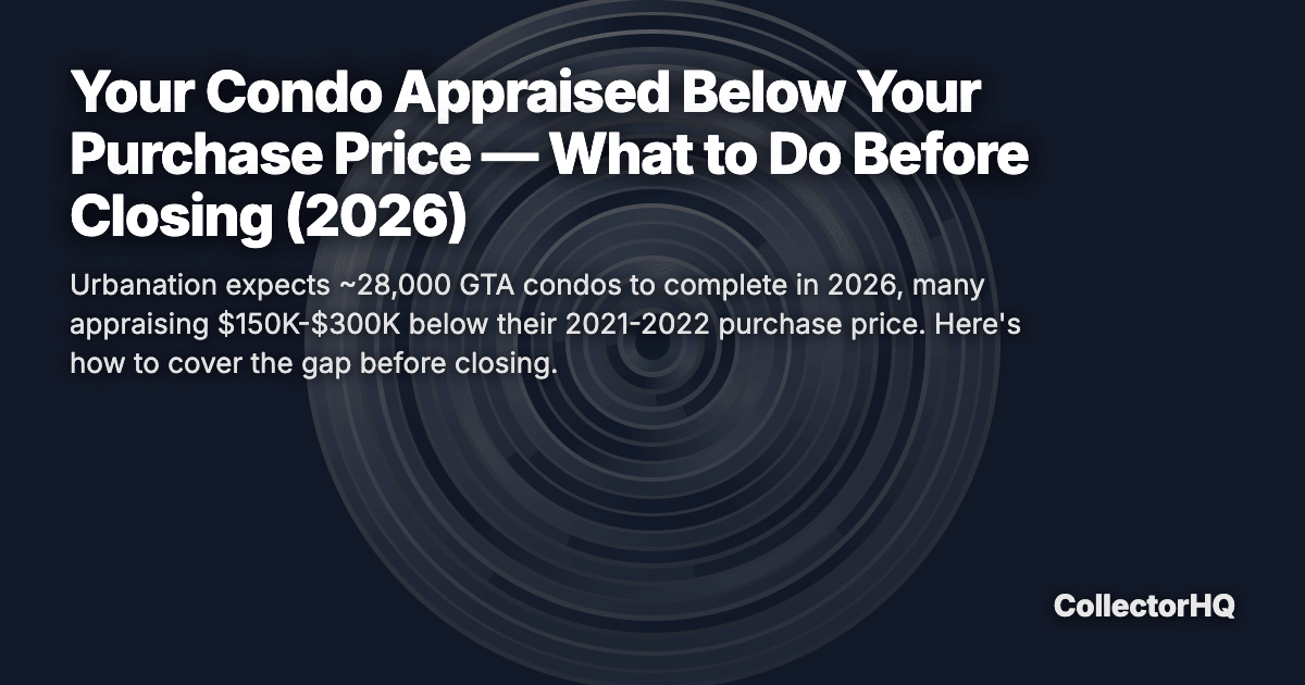 Your Condo Appraised Below Your Purchase Price — What to Do Before Closing (2026)