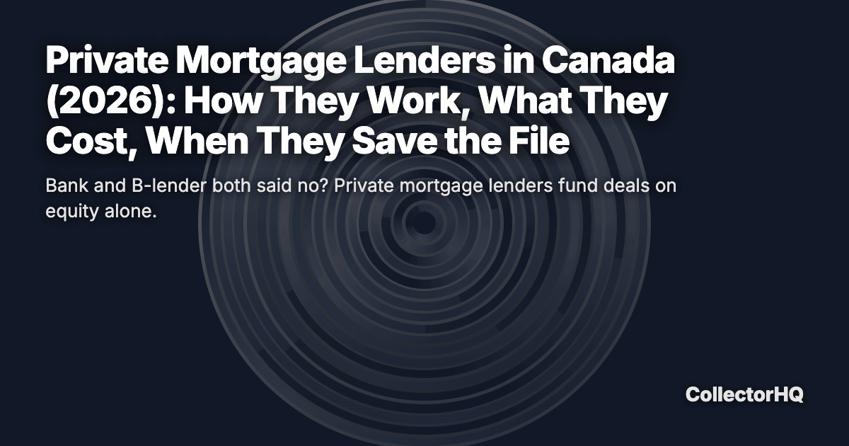Private Mortgage Lenders in Canada (2026): How They Work, What They Cost, When They Save the File