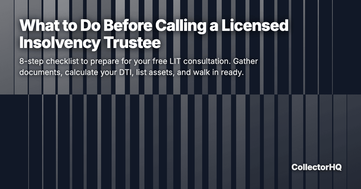 What to Do Before Calling a Licensed Insolvency Trustee