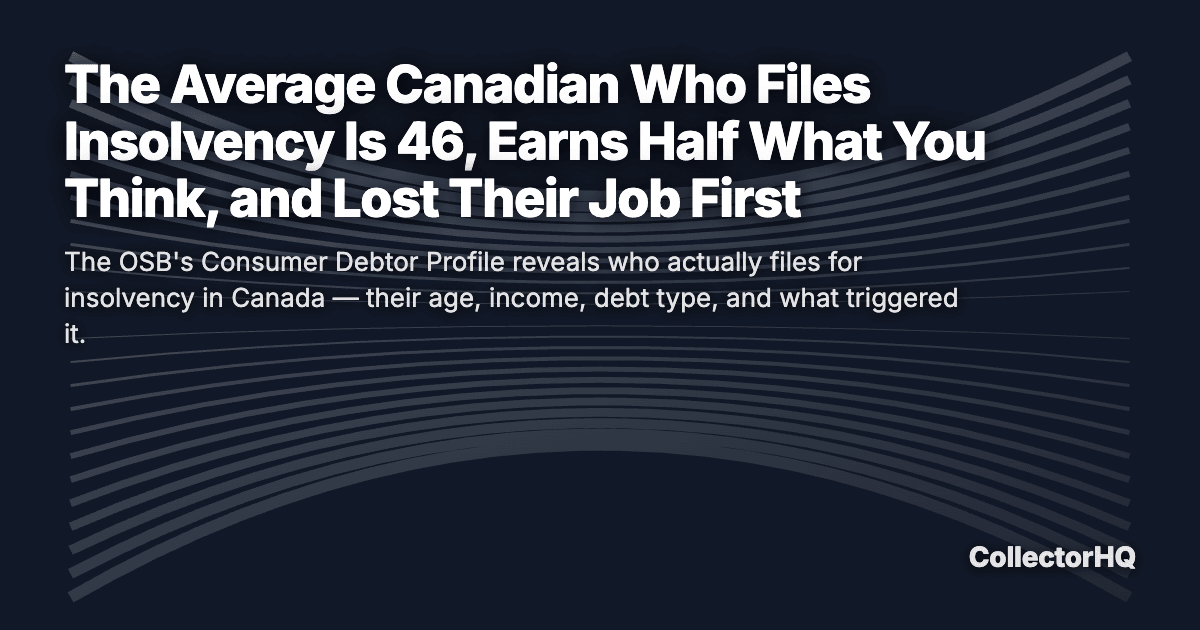 The Average Canadian Who Files Insolvency Is 46, Earns Half What You Think, and Lost Their Job First