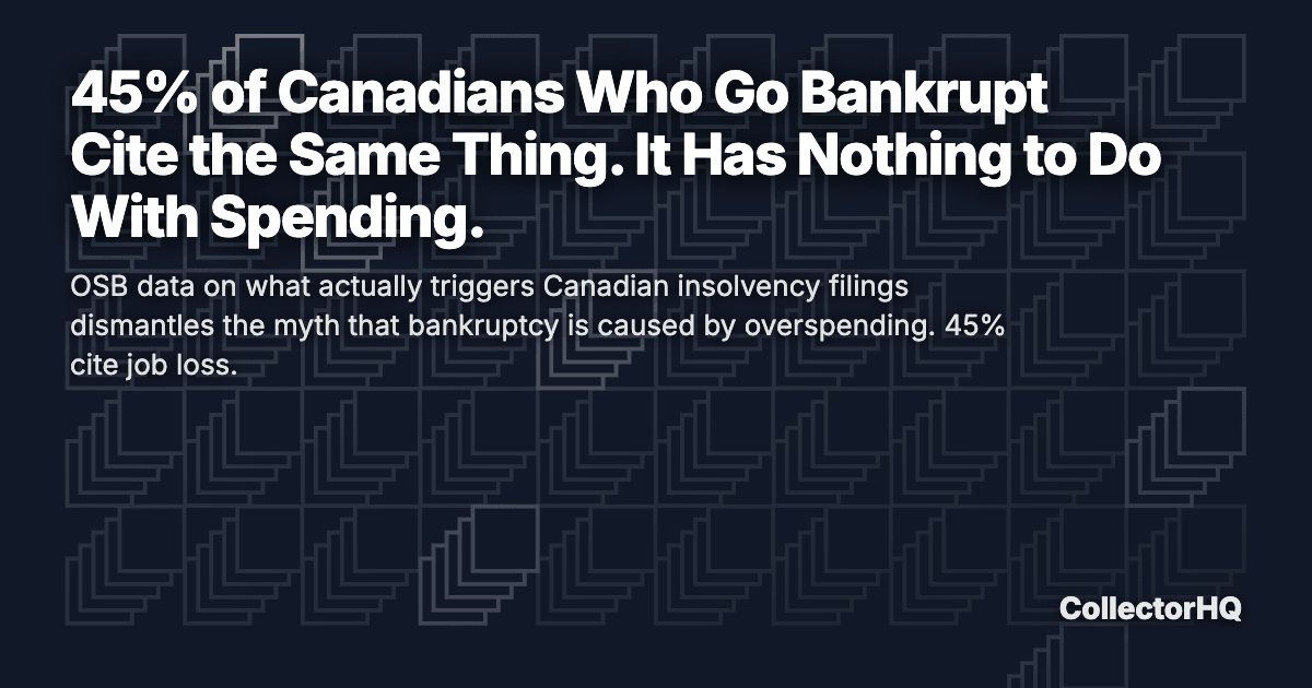 45% of Canadians Who Go Bankrupt Cite the Same Thing. It Has Nothing to Do With Spending.